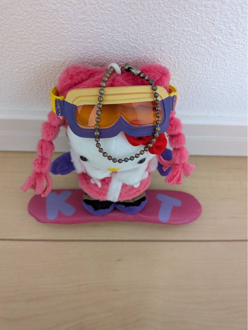 ハローキティ　スノーボード　マスコット2000年　希少　超レア！　ピンク