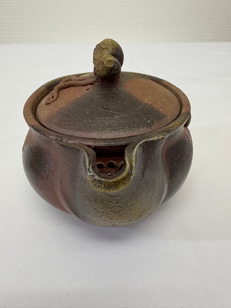 備前焼　奥本健一 宝瓶 瓢箪摘宝瓶 共箱