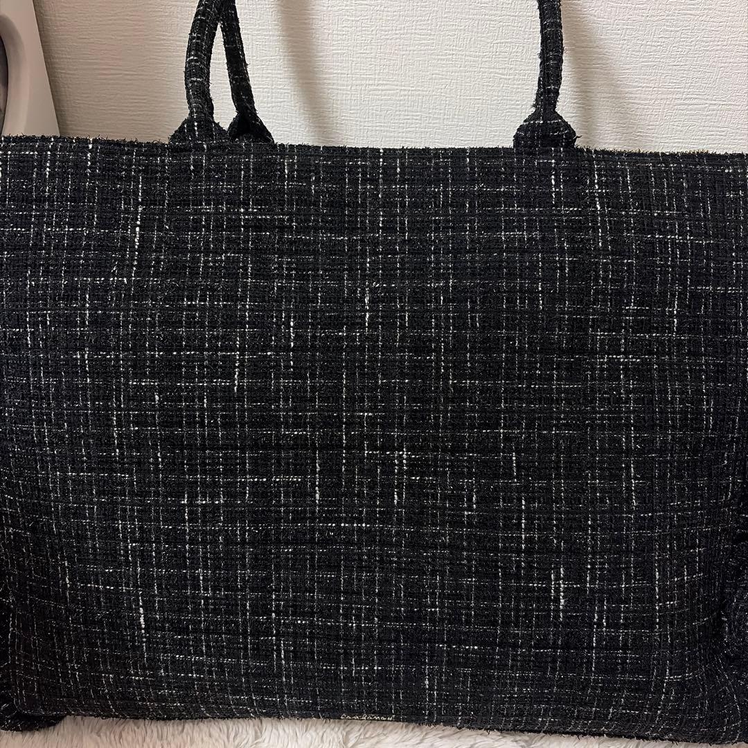 A3 ツイード痛バッグ　ブラック　黒　フクヤオンライン　痛バ