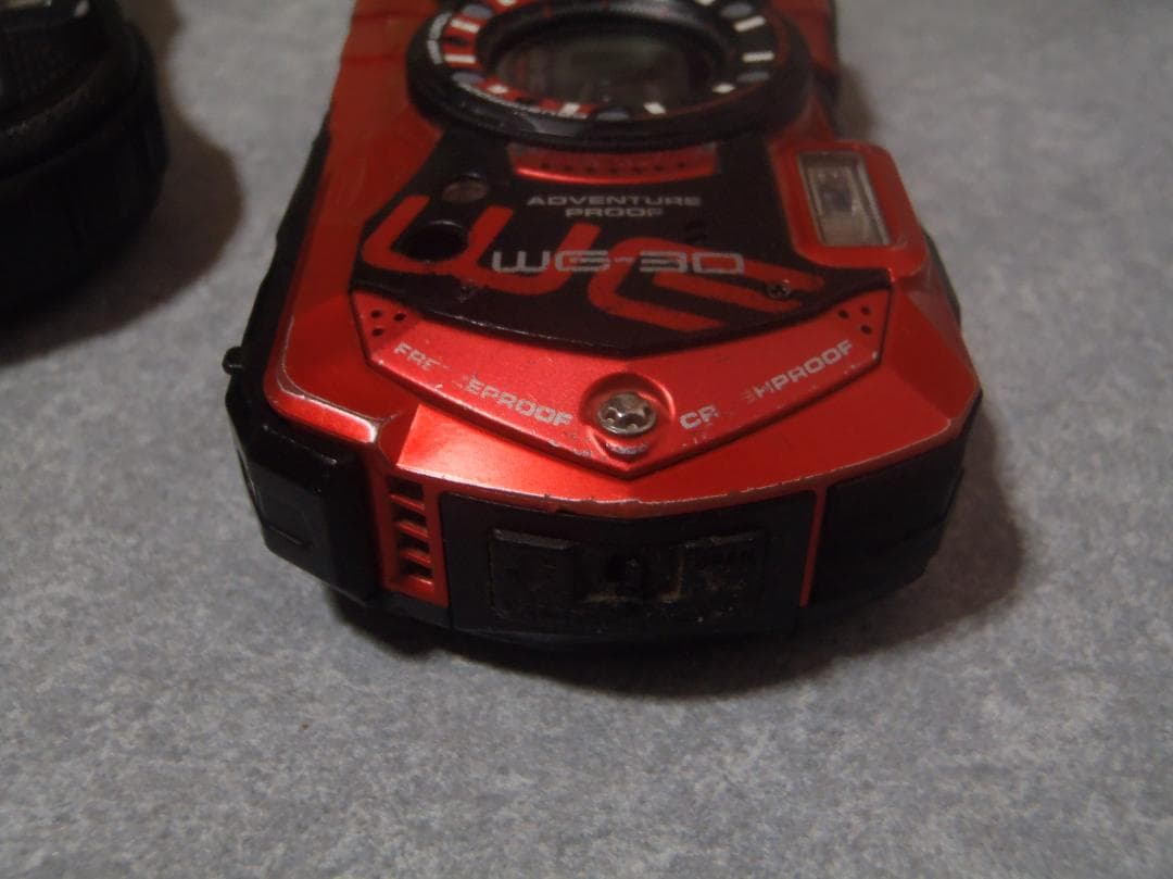 ❤️動作品❤️リコー★WG３０❤️人気色 赤★防水カメラ