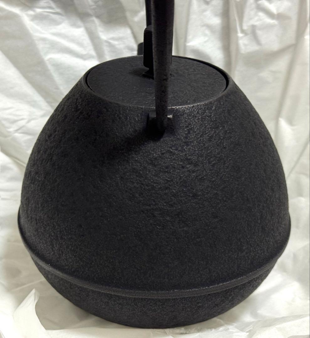 南部鉄器 空間鋳造 鉄瓶 Egg 大 黒