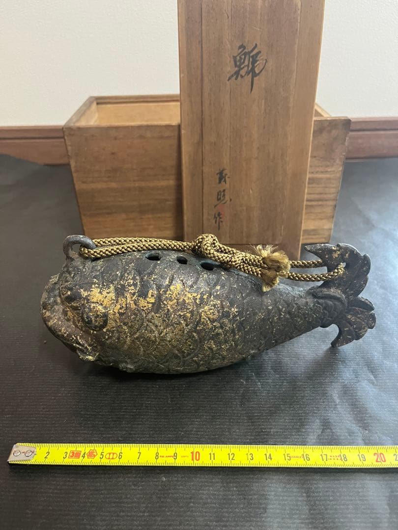 希少品　魚鼓 魚板 仏具 古民具 時代物　茶道 茶事懐石の鳴り物 禅院　骨董 鯱