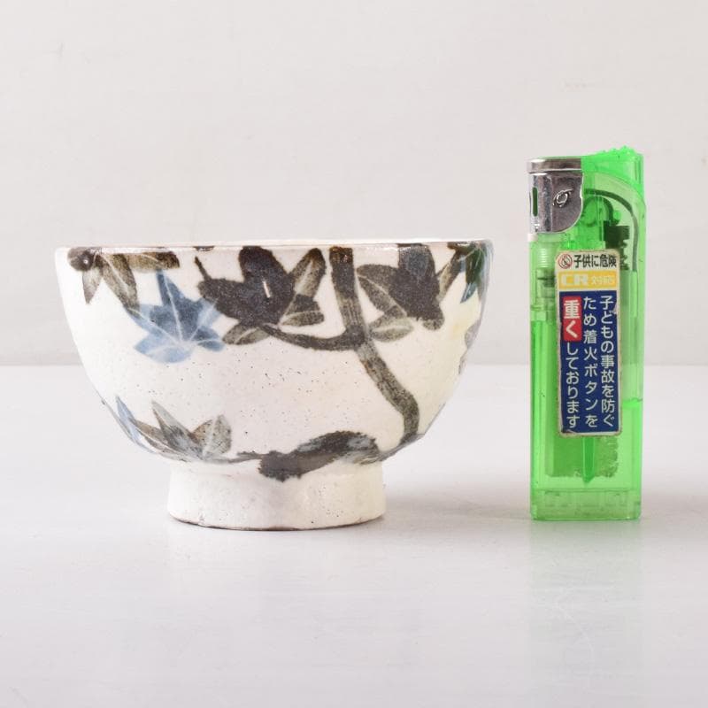 煎茶道具　水月窯　楓文　汲出茶碗　五客　共箱　V　7458