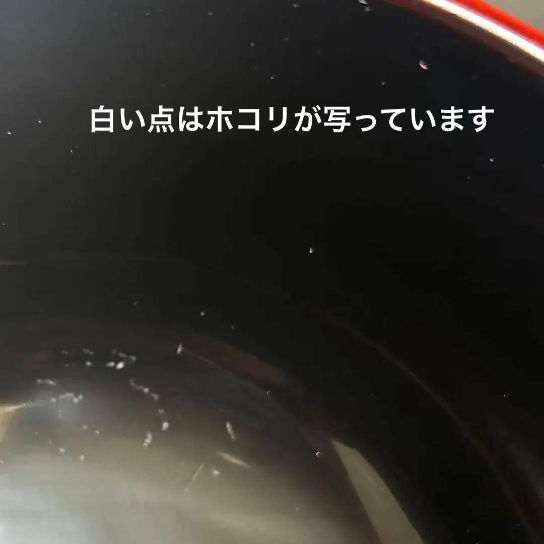 合鹿椀　輪島塗り　溜塗り　赤塗り5客