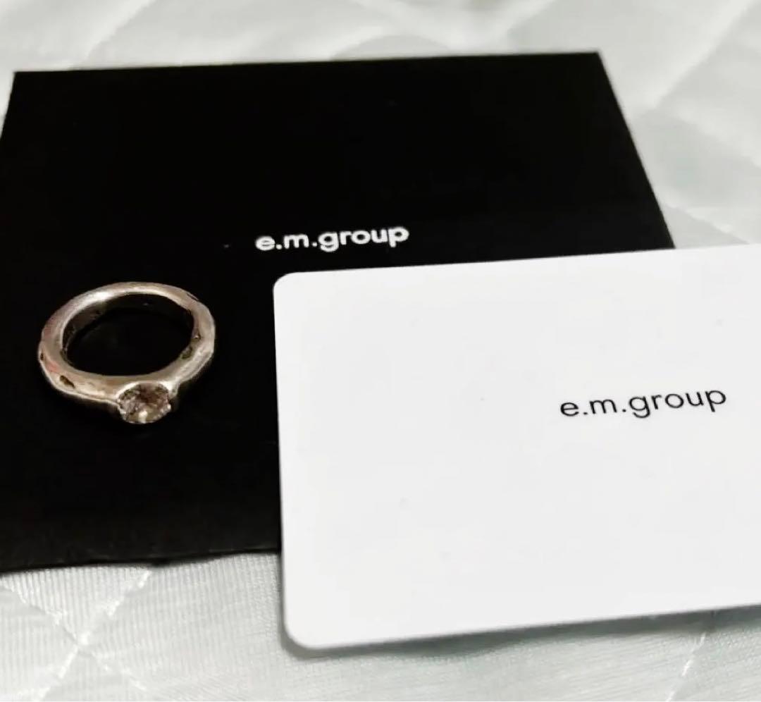 【ギャランティ有り】e.m. ジルコニア ピンキーリング 5号【美品】