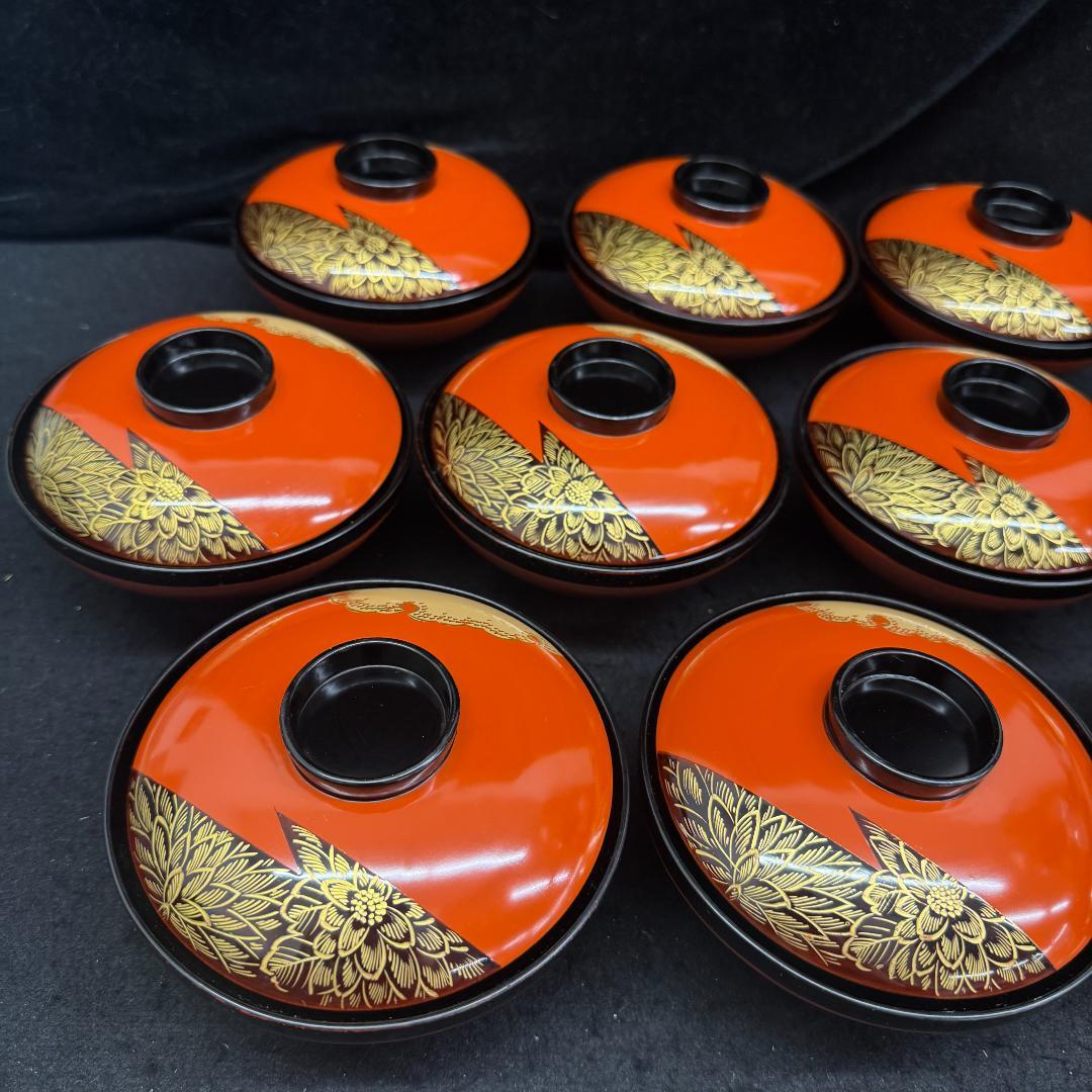 輪島塗　吸い物椀　10客(木箱付)