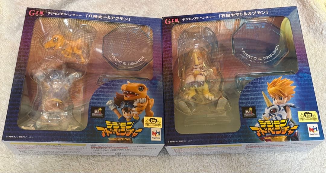 初回限定 ガブモン＆石田ヤマト、アグモン＆八神太一 G.E.M.　フィギュア