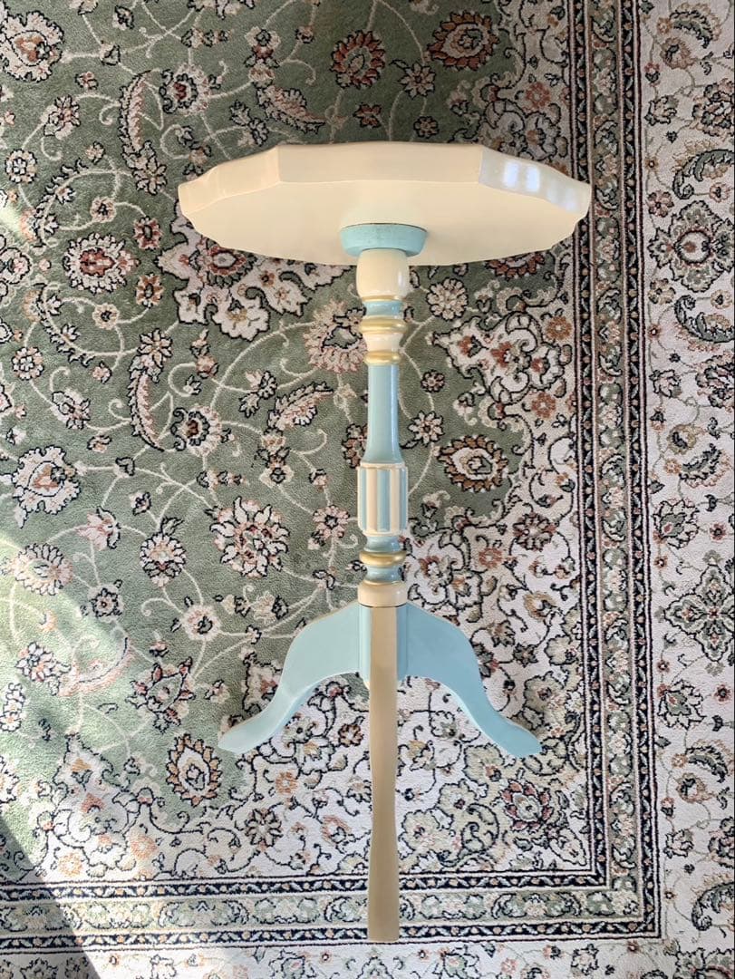 アッセンデルフト トールペイント ミニテーブル 花台 薔薇 木製 ワインテーブル