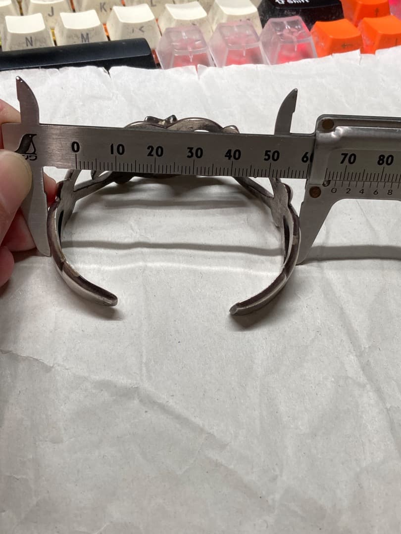 刻印 インディアン F.L.BEGAY インレイ ターコイズ シルバー バングル