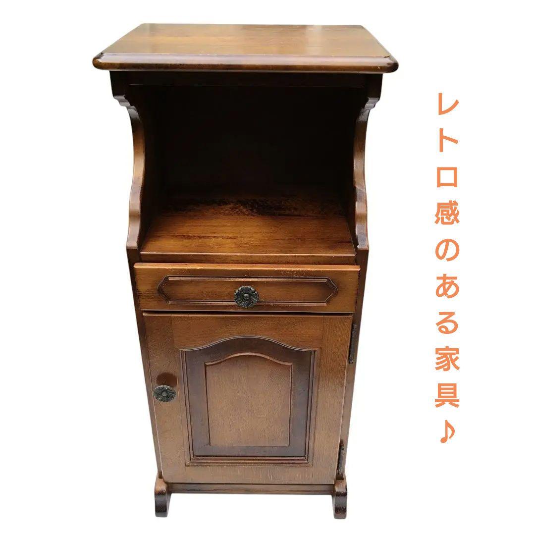 ☆美品！☆カリモク karimoku コロニアル　電話台 レトロ アンティーク調