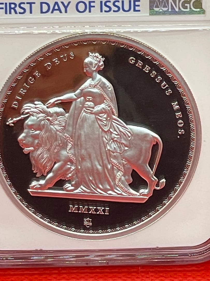 【2021年 ウナとライオン 2ポンド 2オンス プルーフ銀貨】