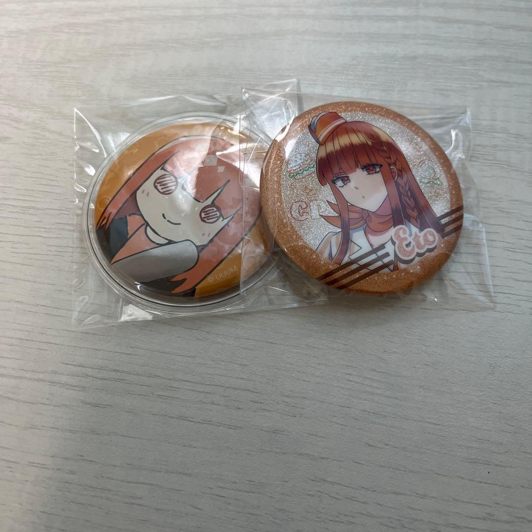 カラフルピーチ缶バッチ　ダイナー　パラピチ　 直筆