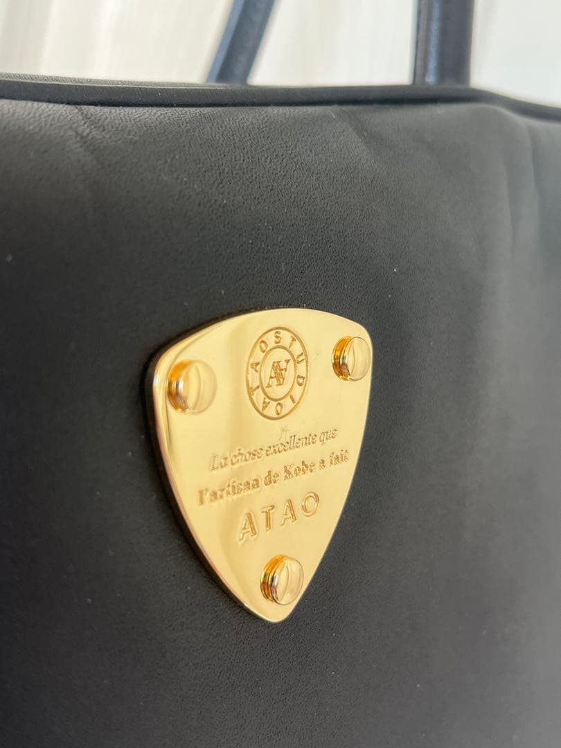 ATAO 黒 レザー ショルダーバッグ