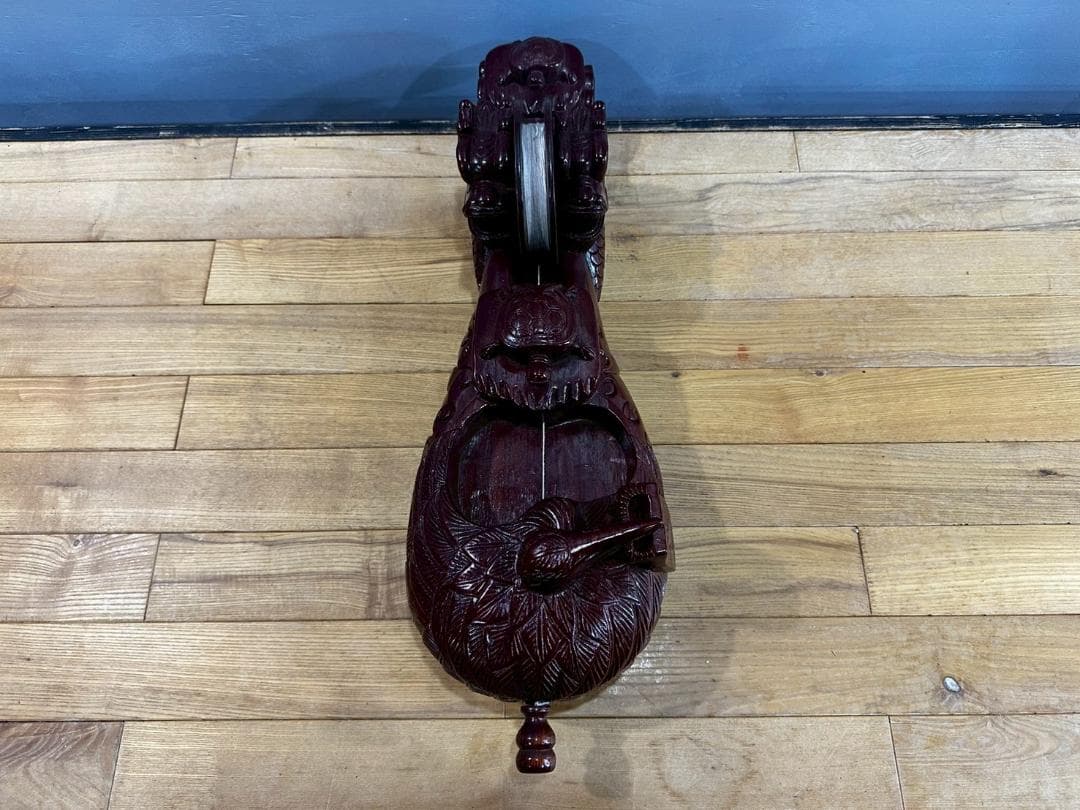 巨大墨壺 彫刻墨壺 墨壺 墨つぼ すみつぼ 木製 大工道具 道具 RW181