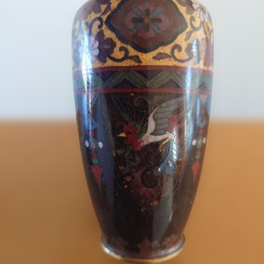 安藤七宝　七宝焼　花瓶