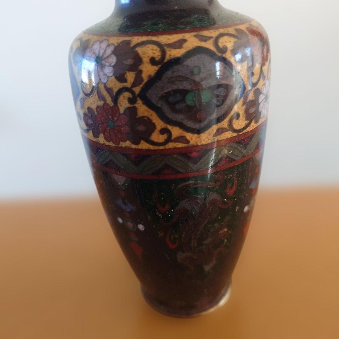 安藤七宝　七宝焼　花瓶