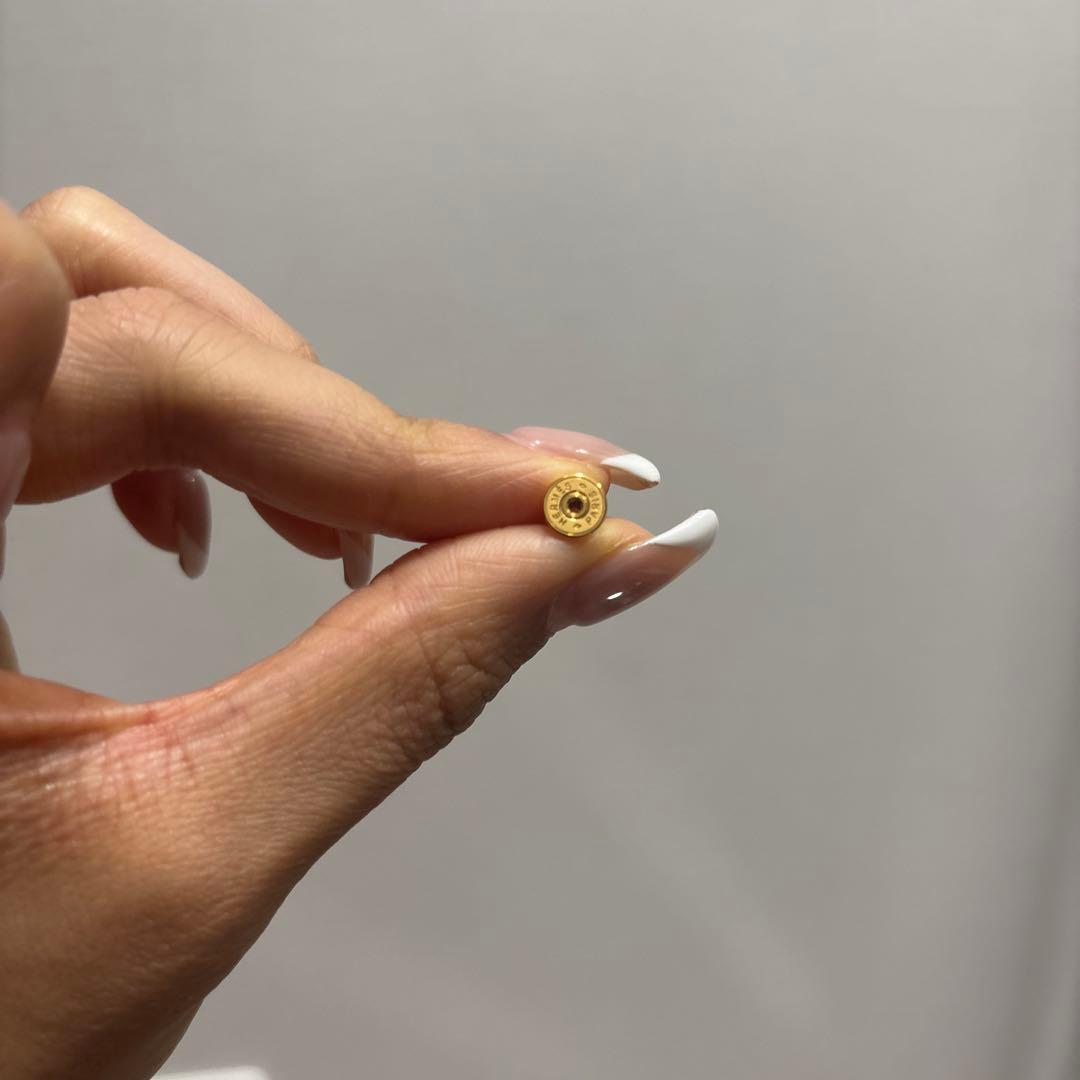 H型ゴールドピアス 収納袋付き