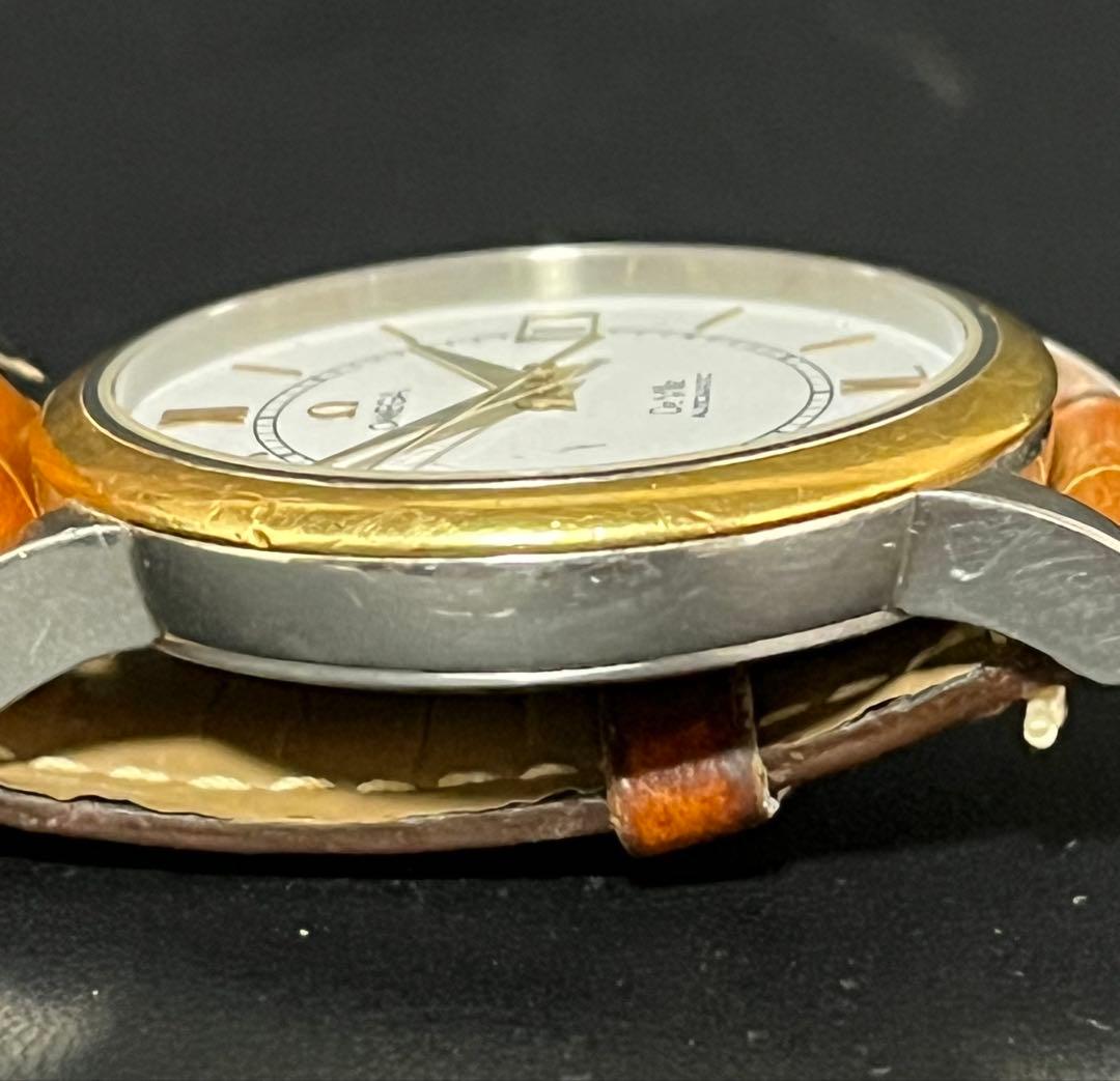 C*a様 オメガ OMEGA デビル プレステージ YGベゼル デイト 自動巻き