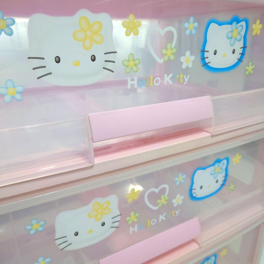 サンリオ ハローキティ 3段チェスト 収納ケース 衣装ケース カオハナ