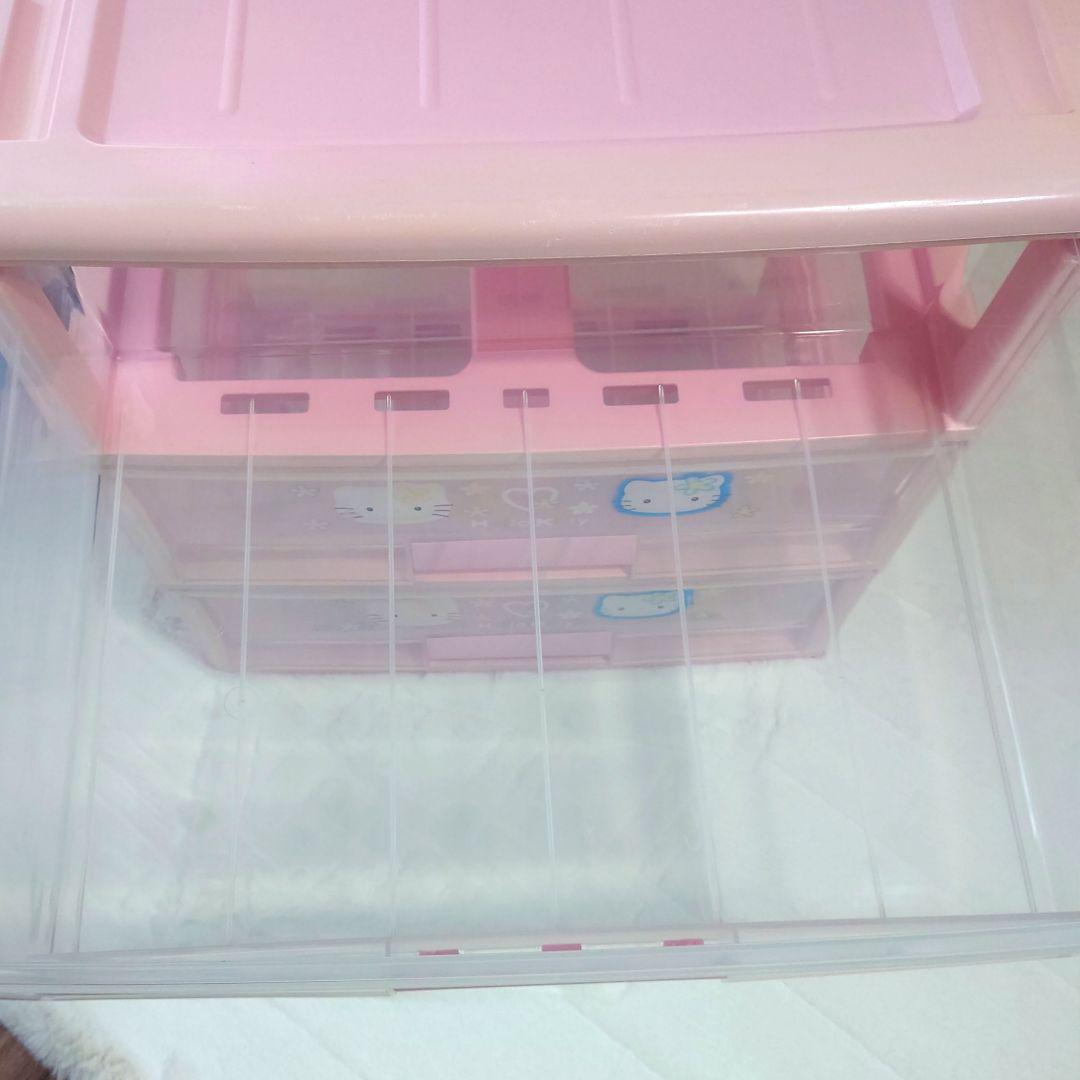 サンリオ ハローキティ 3段チェスト 収納ケース 衣装ケース カオハナ