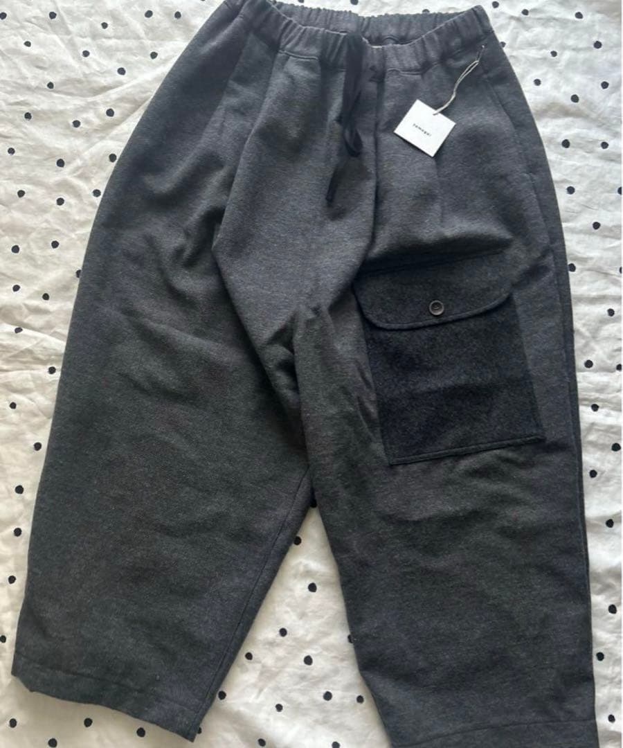 tumugu: グレー サルエルパンツ