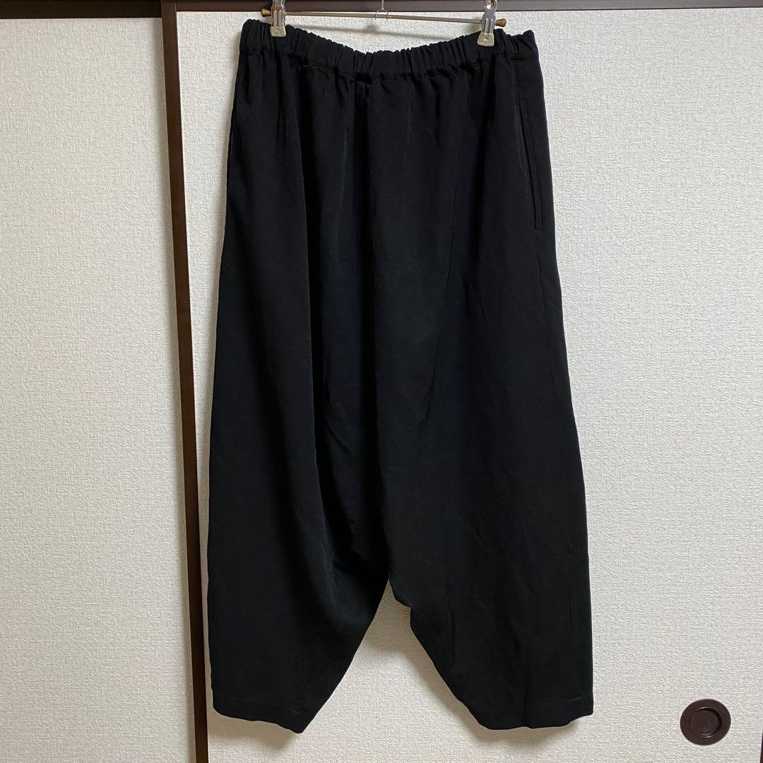 ブラックコムデギャルソン ポリエステル縮絨 ペンギンサルエルパンツ