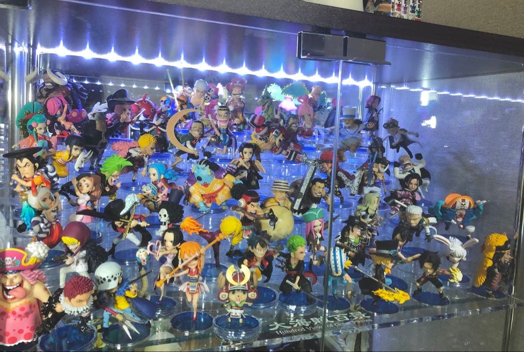 【一点もの】ワンピースワーコレ大海賊百景　コンプセット　専用ディスプレイ付き