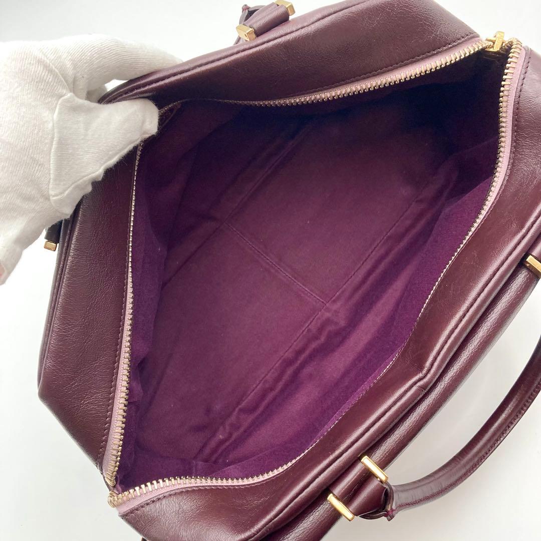 マッキー✨TOD'S ハンドバッグ 2way 光沢レザー バイカラー 希少