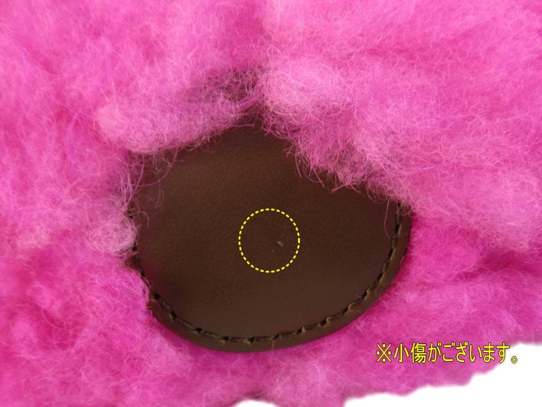 ■071201-072■超美品■マルニ■ハンドバッグ■巾着■ボア■ピンク■