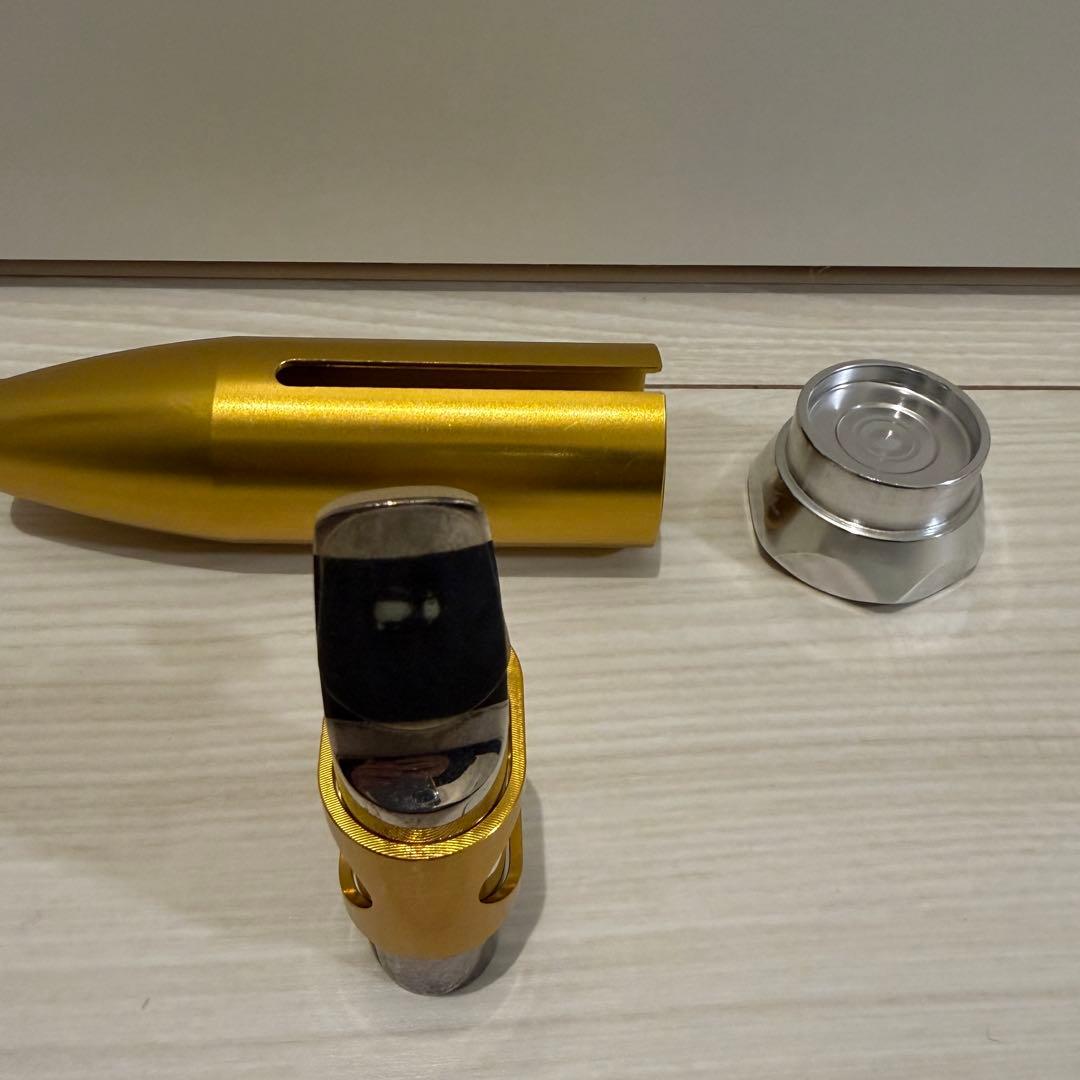【新品】アルミ削り出し　ロケットリガチャー　&キャップ　アルトサックス　メタル用