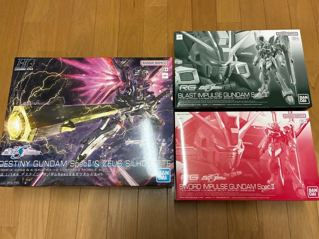 3点！ HG デスティニーspecII&ゼウス＋RG インパルスspecII×2
