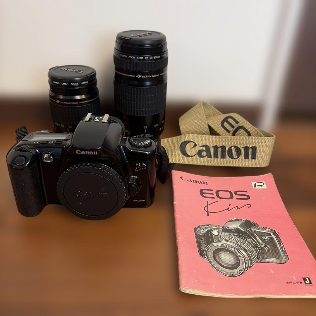Canon EOS Kiss 一眼レフフィルムカメラ レンズ2本付き