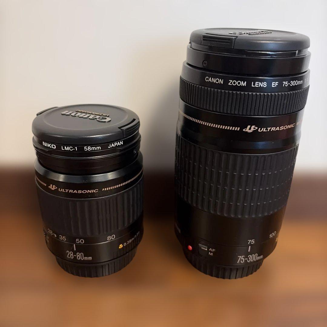 Canon EOS Kiss 一眼レフフィルムカメラ レンズ2本付き