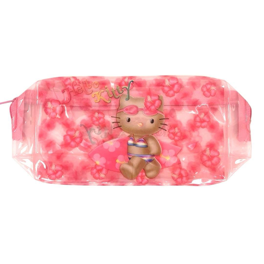 当時物　平成レトロ　SANRIO サンリオ　日焼けキティ　ビニールバッグ　ポーチ