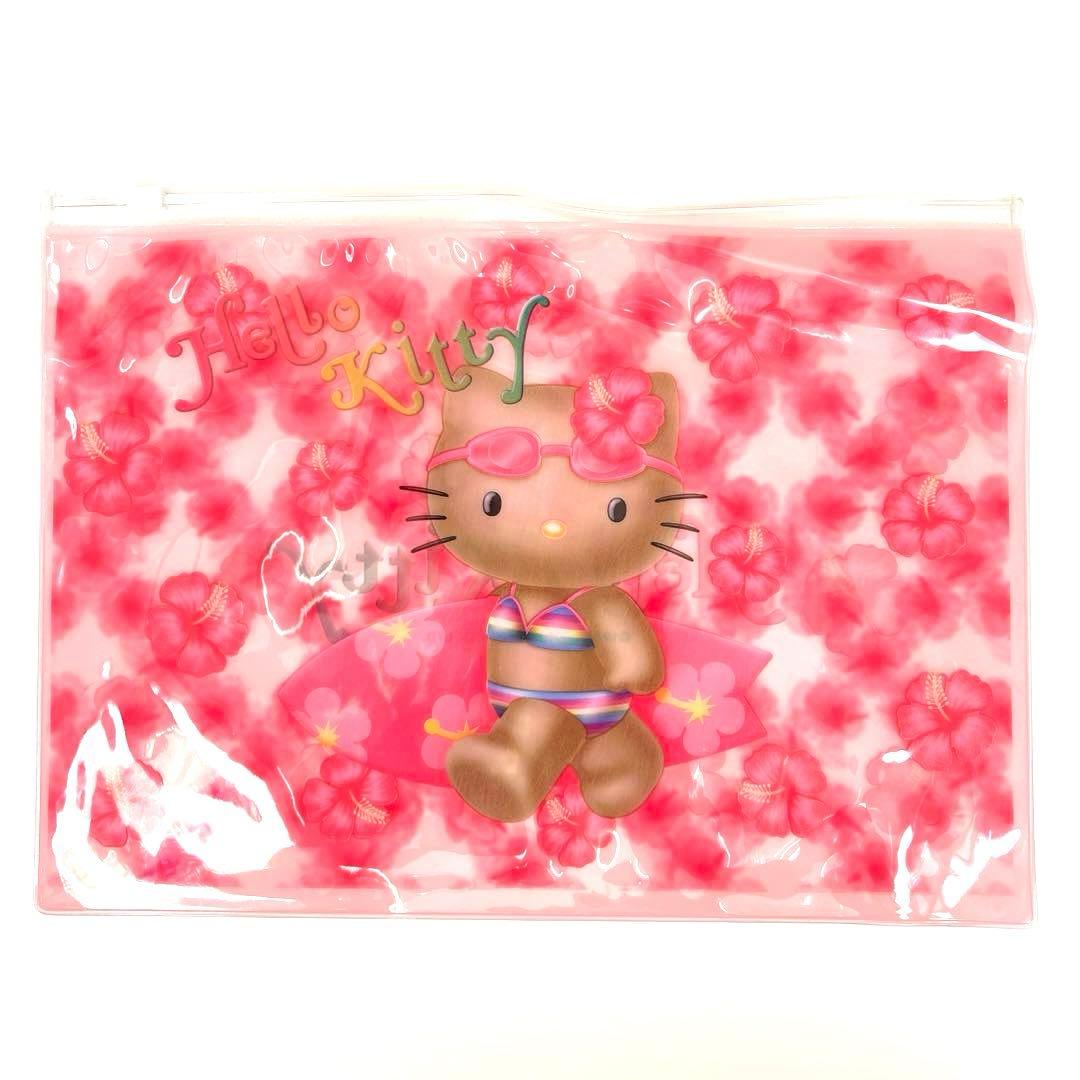 当時物　平成レトロ　SANRIO サンリオ　日焼けキティ　ビニールバッグ　ポーチ