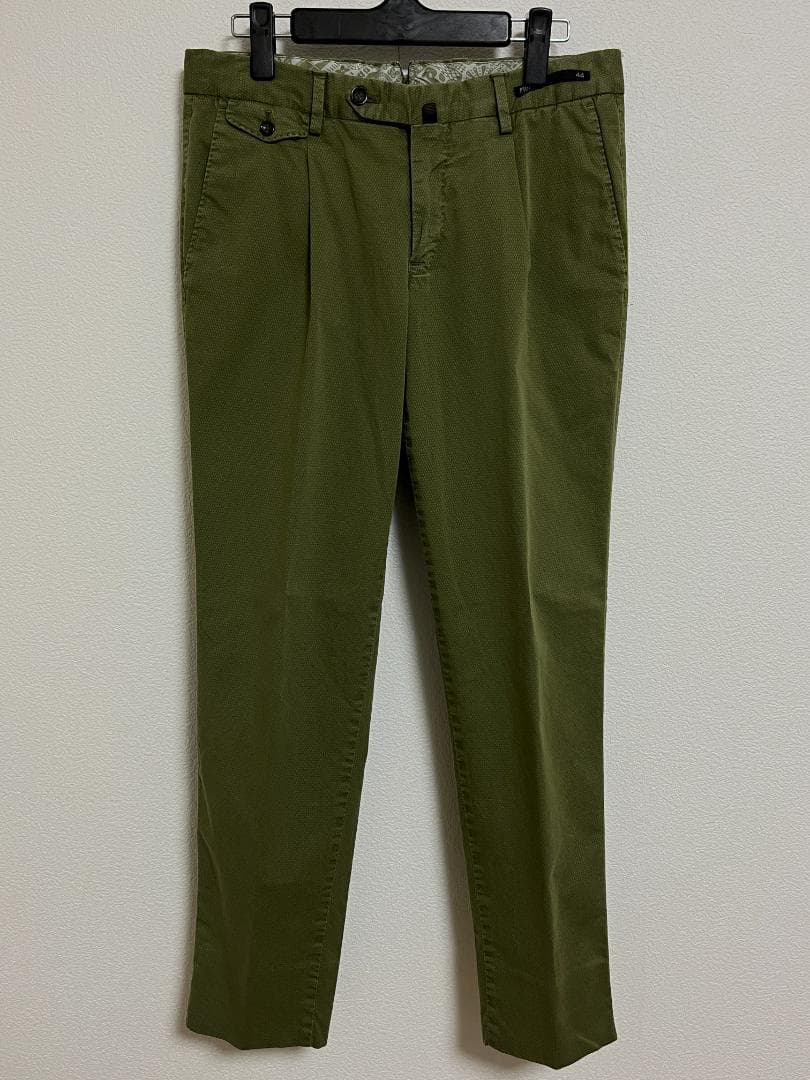 PT01 TORINO オリーブカーキ パンツ スラックス 1プリーツ 446