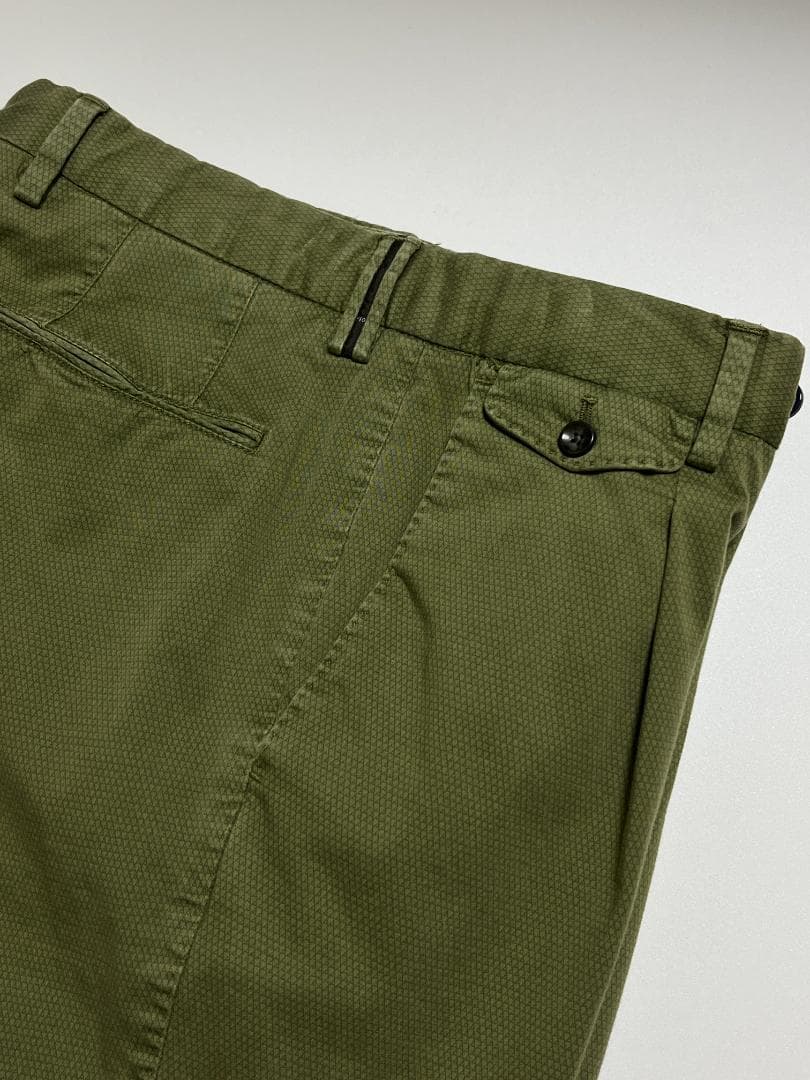 PT01 TORINO オリーブカーキ パンツ スラックス 1プリーツ 446