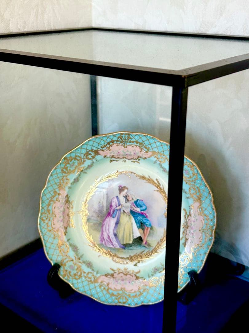 （レア)オールドマイセン古典金彩装飾絵皿