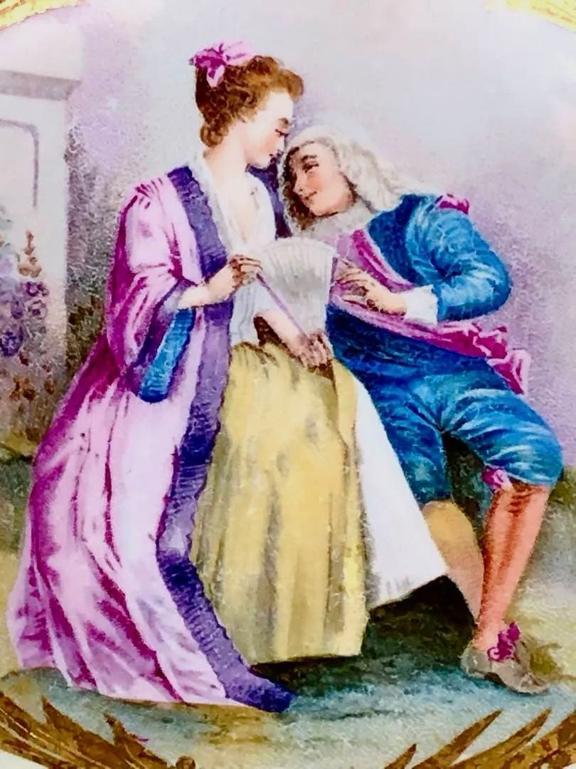 （レア)オールドマイセン古典金彩装飾絵皿