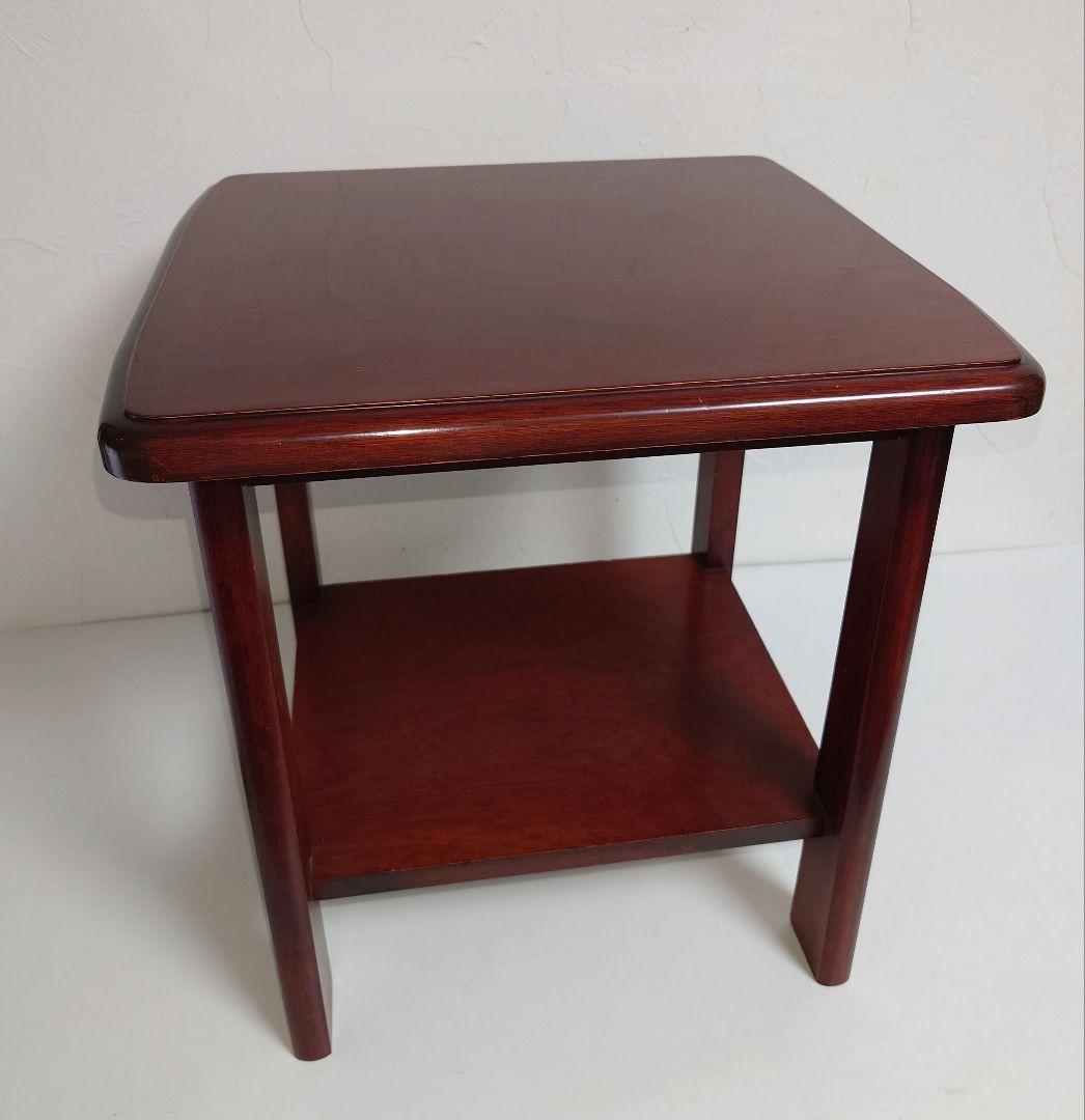 木製 小椅子 花台 サイドテーブル 引出し アンティーク 小机 台 棚 レトロ