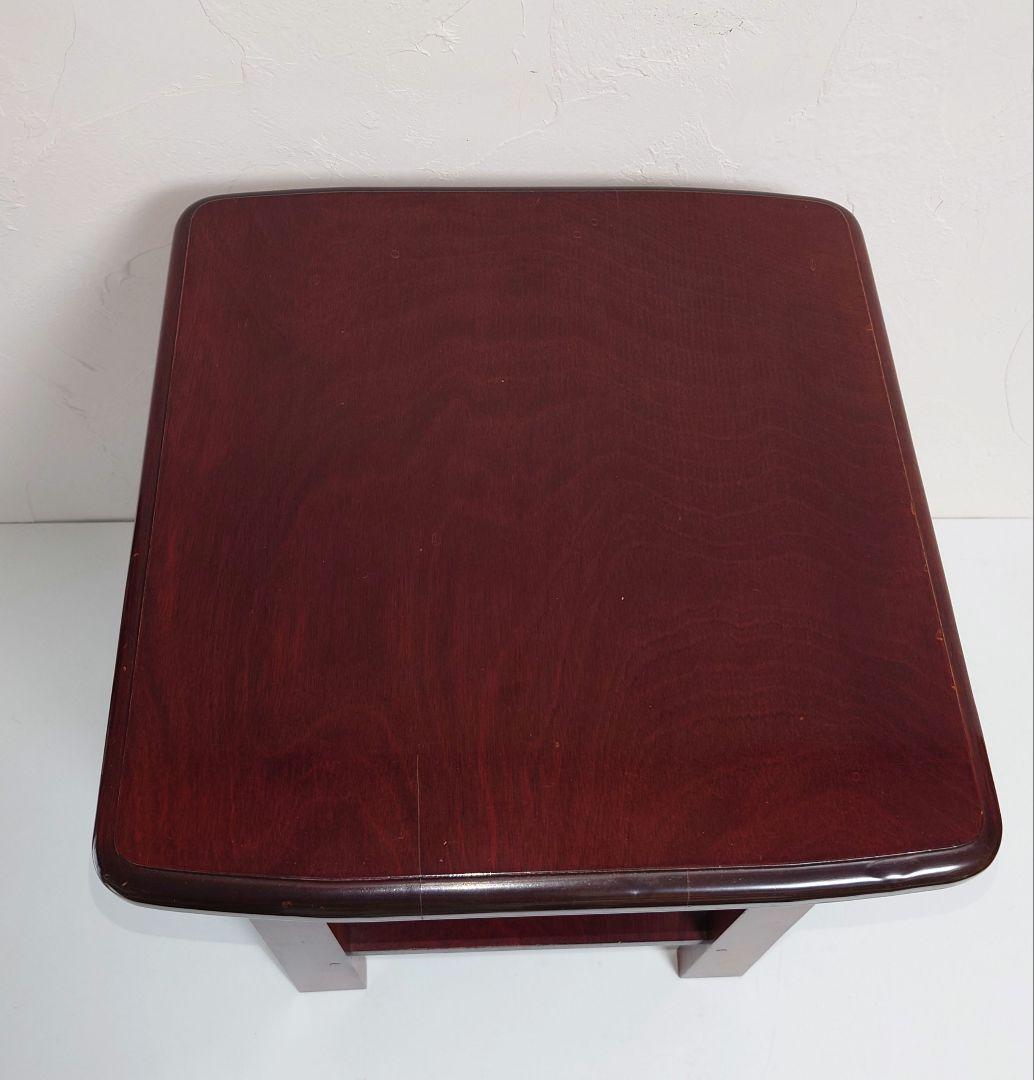 木製 小椅子 花台 サイドテーブル 引出し アンティーク 小机 台 棚 レトロ