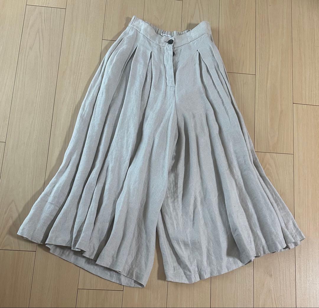 ル・ダルジャン・ウヴェール リネンワイドパンツ size38 生成 2点おまとめ