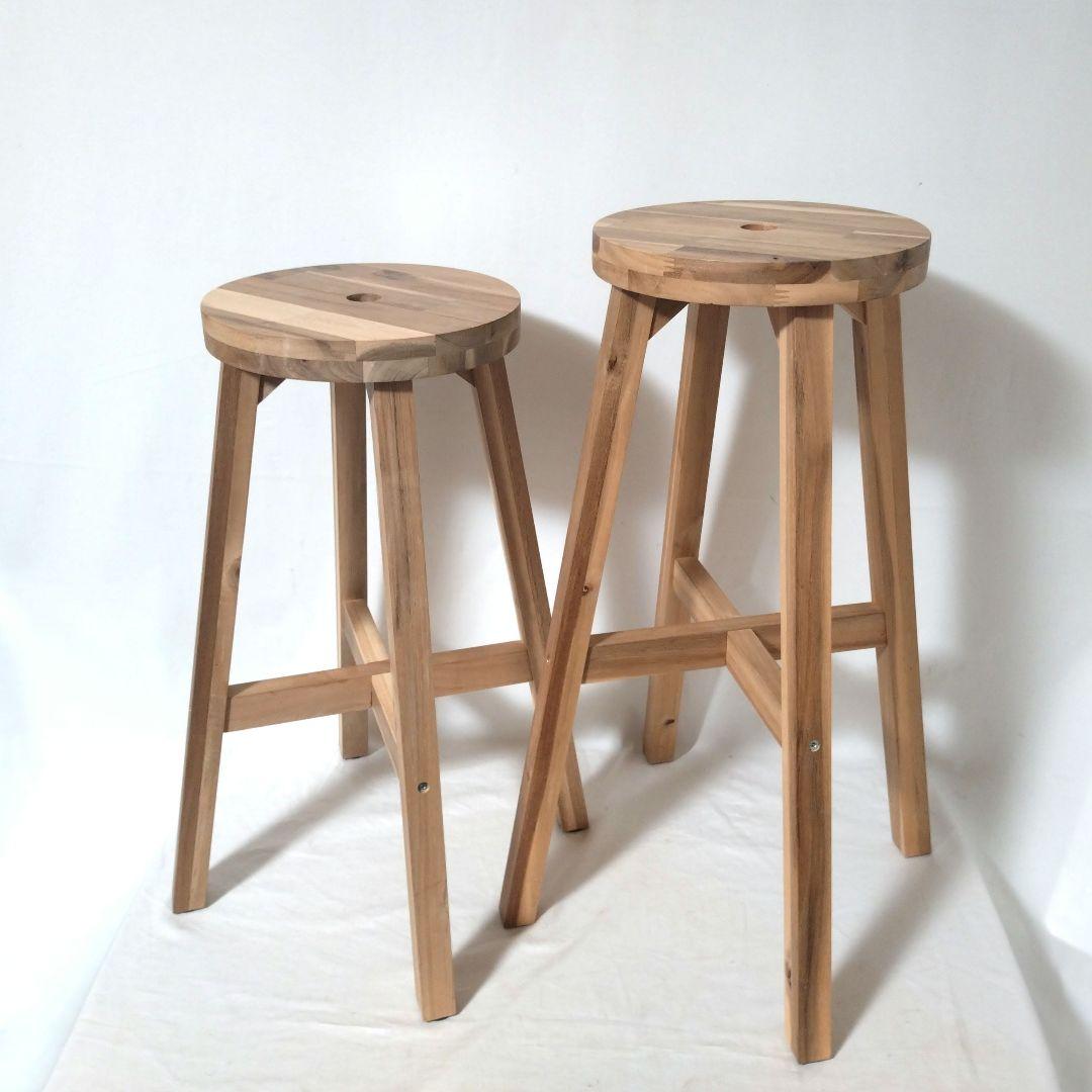 IKEA　イケア　SKOGSTA　ハイスツール　カウンターチェア　2脚セット