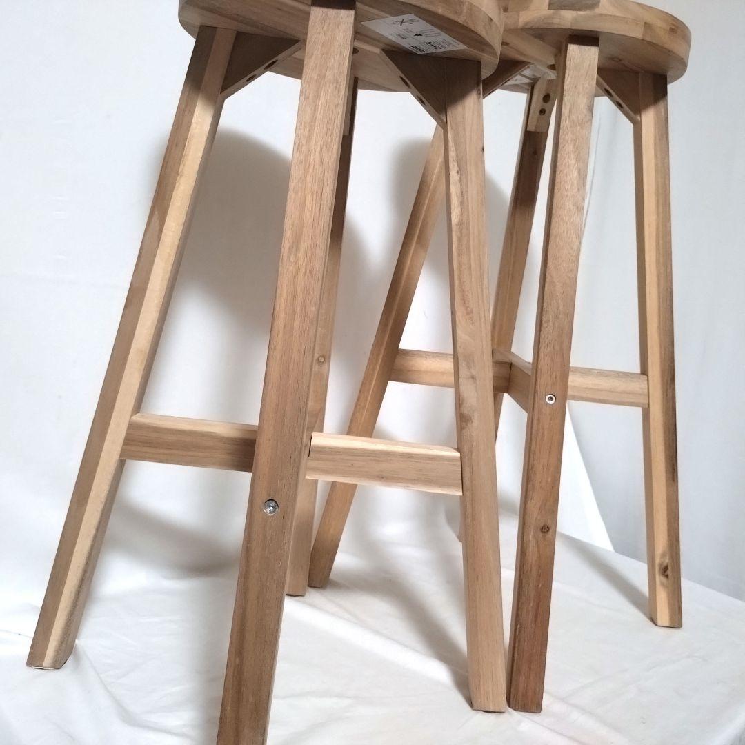 IKEA　イケア　SKOGSTA　ハイスツール　カウンターチェア　2脚セット