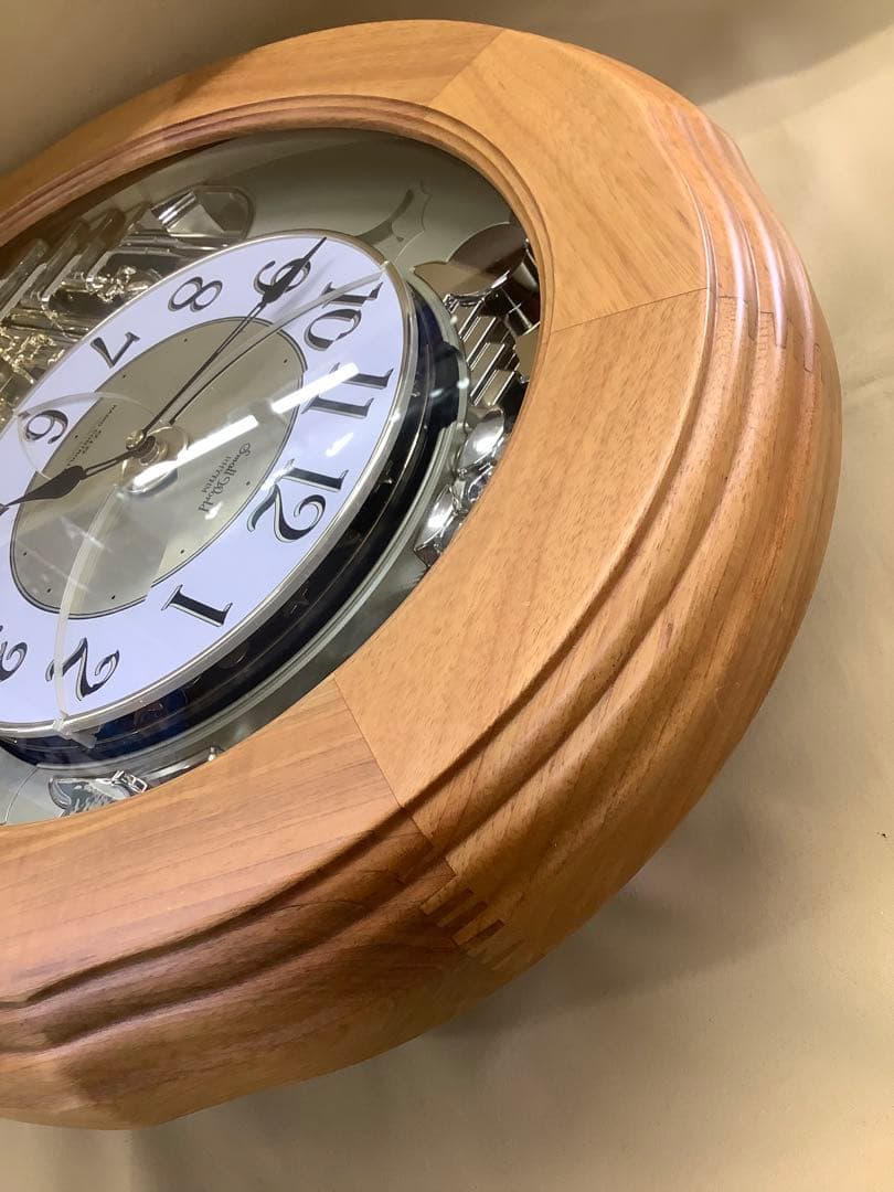 リズム時計 スモールワールド電波からくり時計 4MN422RA