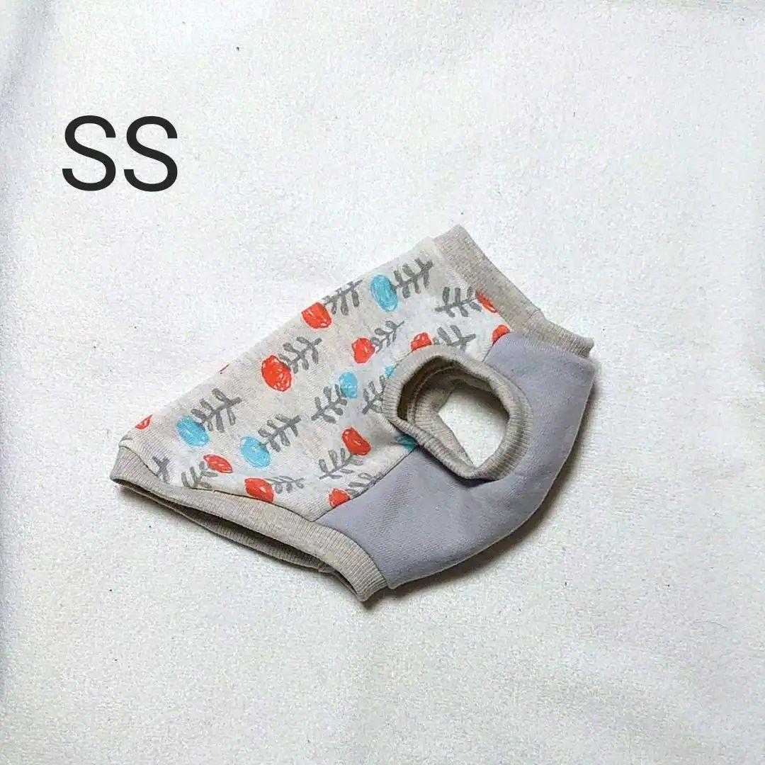 犬服 SS わんこの普段着　オレンジとペールブルーの花