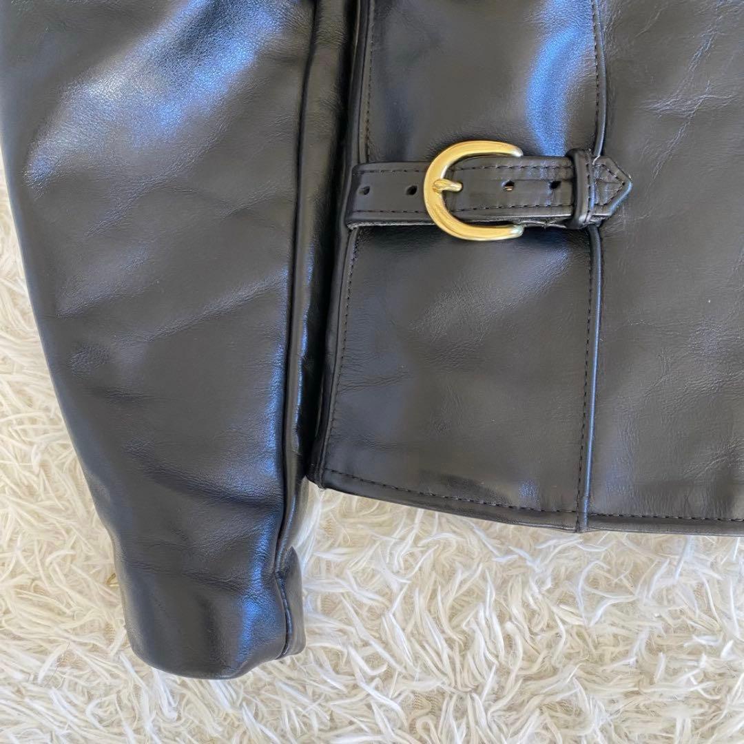 【美品】VANSON タイプB ライナー付 シングルライダース 34