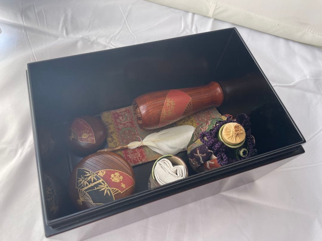 溜塗 茶箱 美品 茶道具 送料込