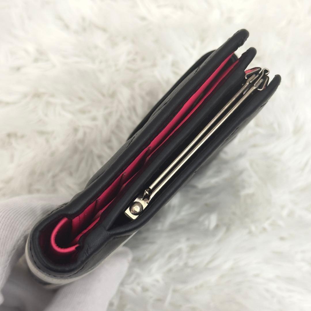 極美品⭐️CHANEL シャネル カンボンライン 二つ折り レザー ココマーク