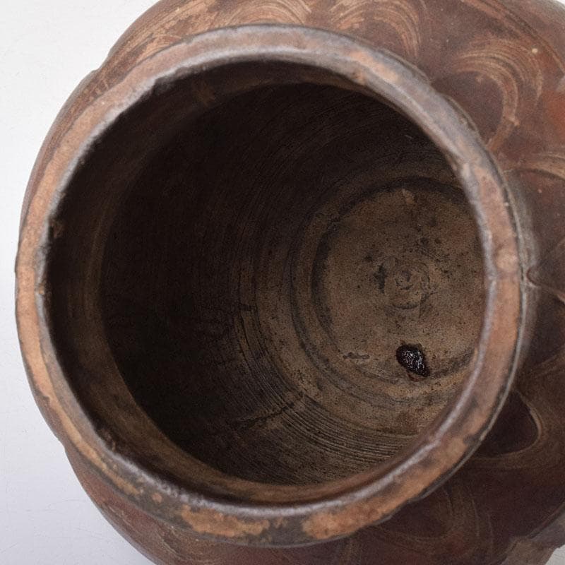 中国　古代　 土器　刻線文　壷　水甕　C　R8531
